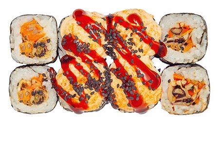 Запеченный с мидиями