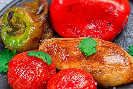 Овощной салат на мангале