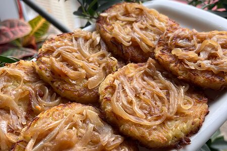 Картофельные драники с луком постные