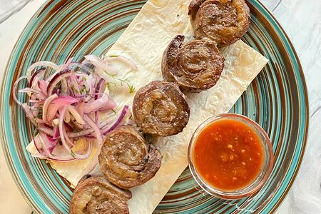 Шашлык рулет из говяжьей вырезки и курдючной баранины