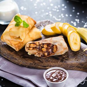 Блинчики с Нутеллой и бананом