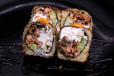 Горячий ролл с Лососем без риса (8 шт.)