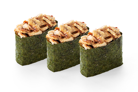 3 острых суши с угрем