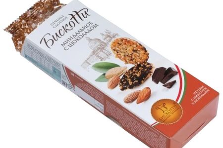 Печенье Бискоttи Миндальное с шоколадом 90г