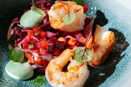 Винегрет с креветками