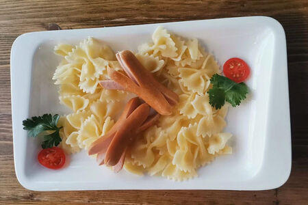 Макарошки с сосисками