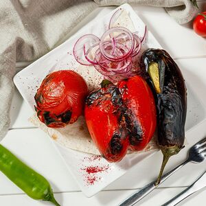 Овощи гриль на мангале