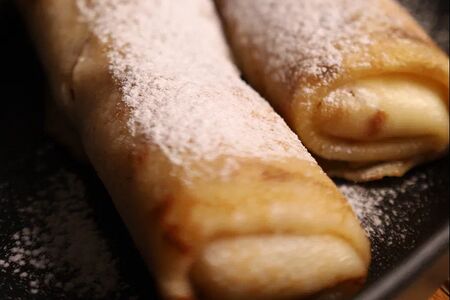 Блинчики с клубникой