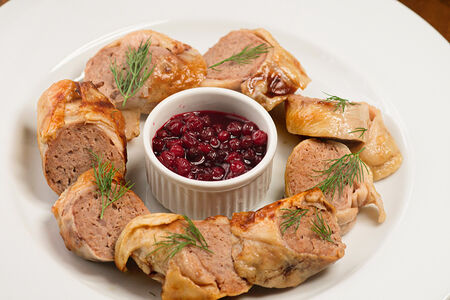 Фаршированная шейка костромской утки