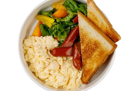 Скрамбл с охотничьими колбасками