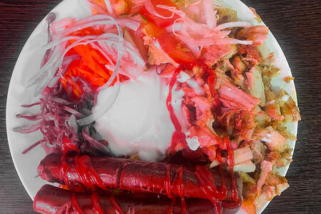 Шаверма на тарелке Хxl