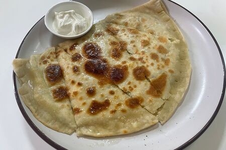 Кутабы с творогом и зеленью