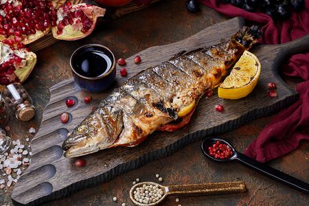 Сибас на мангале