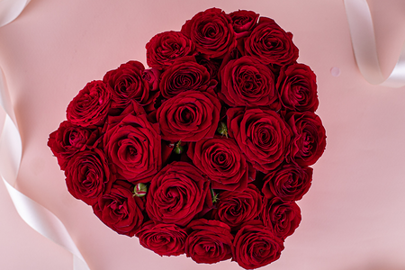 Цветы в коробке Я люблю тебя