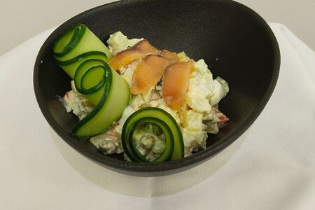 Оливье с семгой