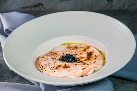 Лазанья с лангустинами и гребешком