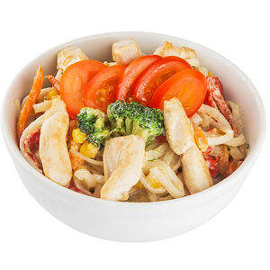 Лапша с курицей в сливках