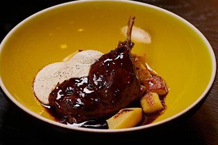 Утка, жареные ньокки, пармезан