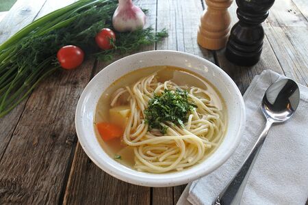 Лапша с курицей