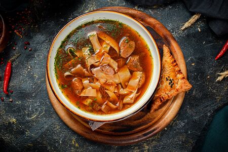 Юшка с белыми грибами