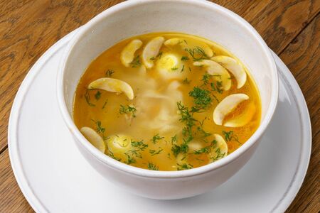 Суп-лапша Домашний с курицей и грибами