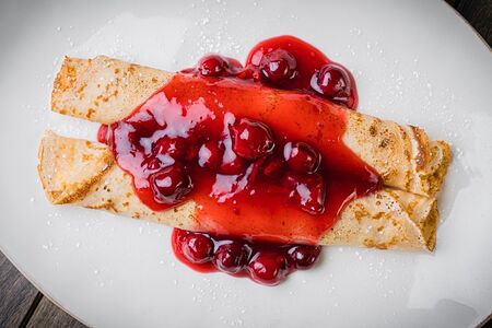 Блины с творожным сыром надуги