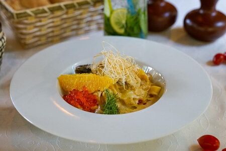 Паста с семгой и брокколи