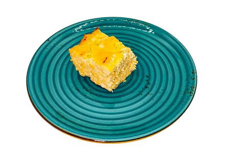 Запеканка творожная с персиком