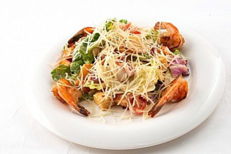 Салатный микс с креветками