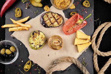 Дюнер с овощами на гриле