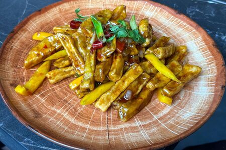 Баклажаны в сладко-остром соусе