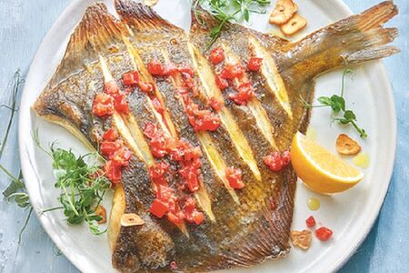 Камбала с домашней аджикой