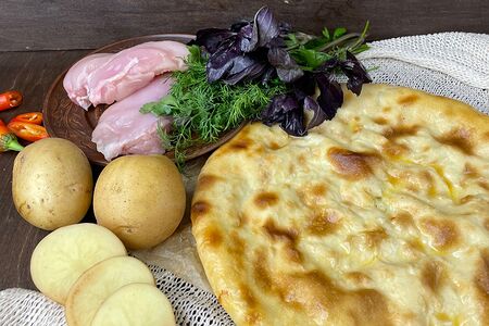 Пирог с курицей и картошкой