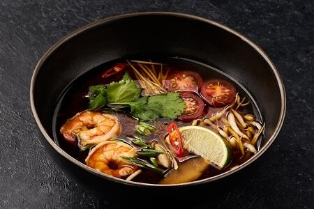 Рамен с креветками