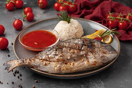 Дорадо на мангале