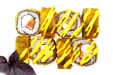 Краб и лосось темпура