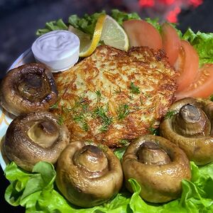 Шампиньоны на мангале