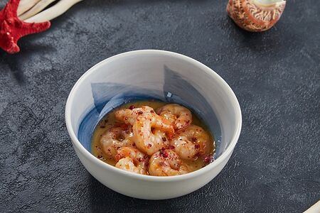 Креветки в имбирно-чесночном соусе