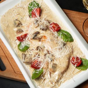 Հավի ֆիլե սնկի սոուսով