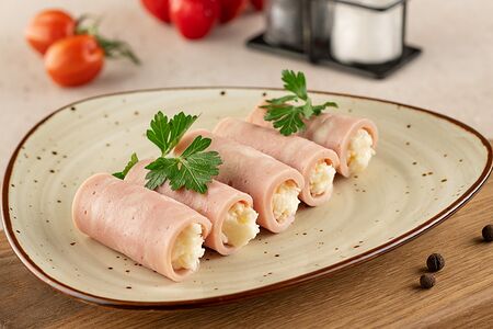 Рулетики из ветчины