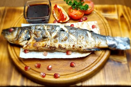 Сибас на мангале