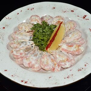 Креветки, жаренные в сливочном соусе