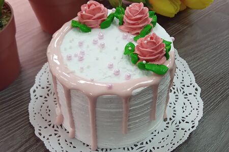 Пирожное Клубничное творожно-йогуртовое