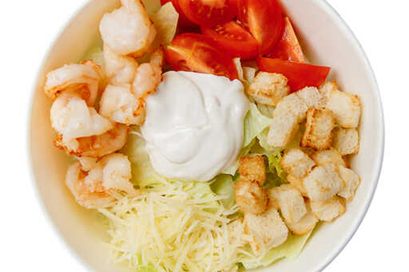 Цезарь с креветкой салат Пицца