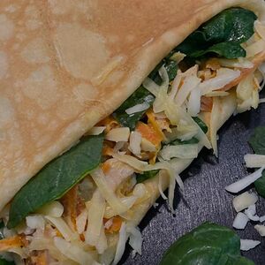 Հավի կրծքամսով և գազարով բլիթ