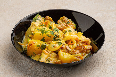 Картофель с курицей