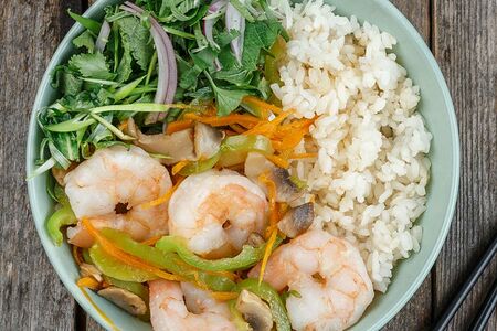 Рис с креветками