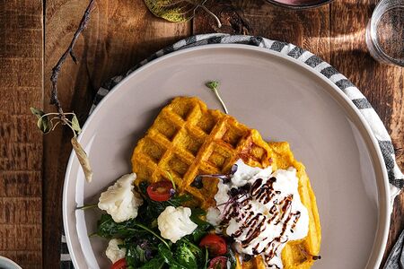 Вафли из батата со страчателлой