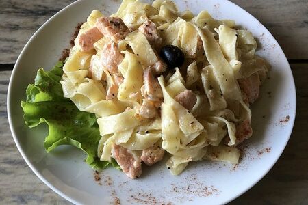 Феттуччине с сёмгой