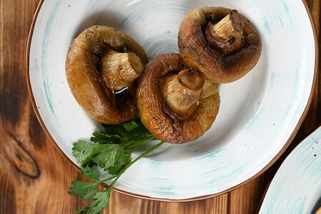 Грибы на мангале